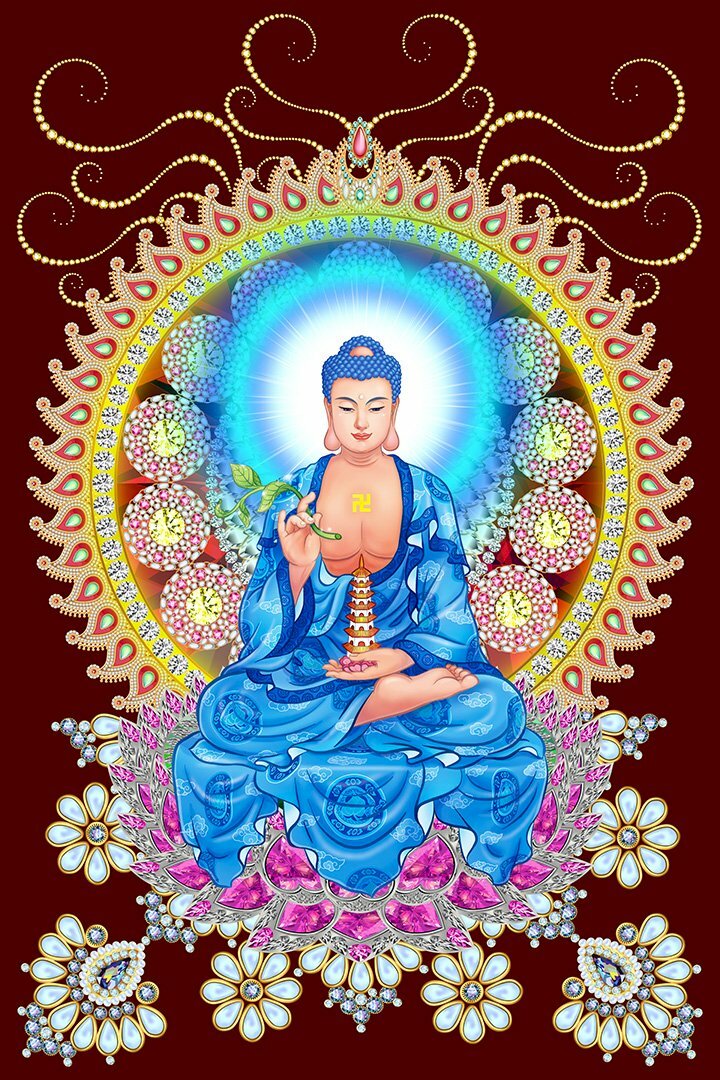 Ảnh Phật Dược Sư đẹp và trang nghiêm làm hình nền điện thoại 