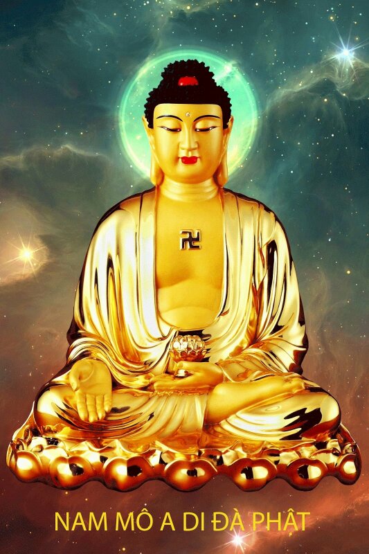 Hình nền điện thoại Phật A Di Đà đẹp3D