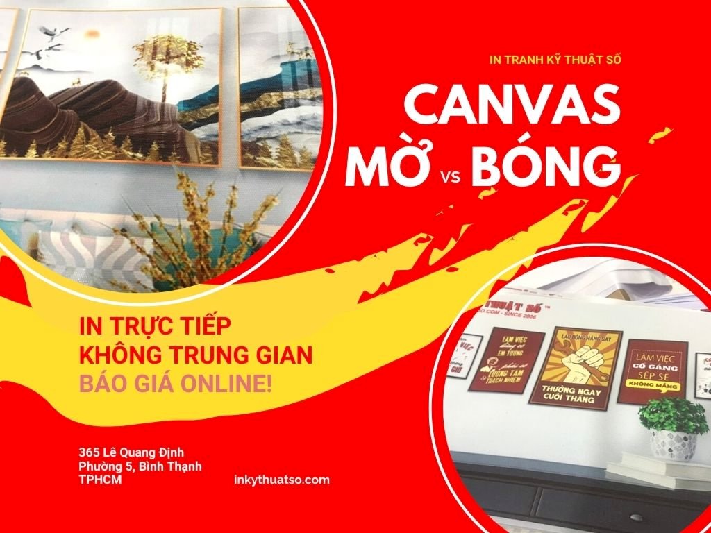 Tranh in canvas kỹ thuật số: nên chọn canvas mờ hay canvas bóng
