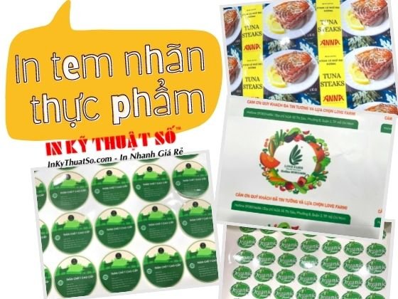 In tem nhãn thực phẩm - có thiết kế, gia công bế tem dán nhãn hàng hóa, nhãn hiệu thực phẩm thiết yếu