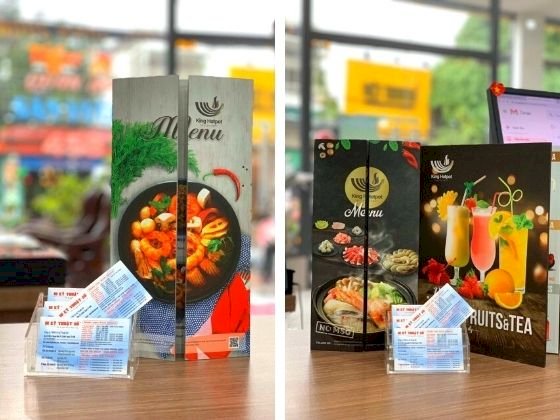 In nhanh menu thực đơn cho nhà hàng - Hình ảnh menu nhà hàng sau in