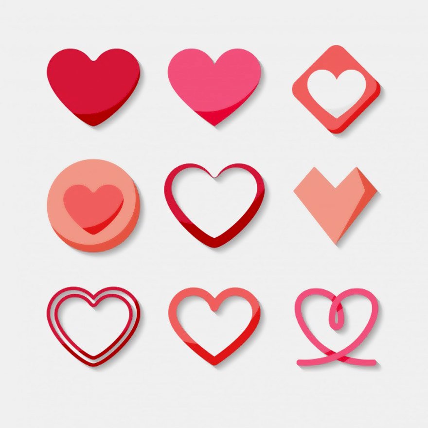 Mẫu Vector trái tim tình yêu đem đến cảm xúc ngọt ngào và lãng mạn cho chúng ta. Hãy đến và thưởng thức những mẫu vector trái tim được thiết kế đầy tình yêu với sắc màu tươi sáng sẽ đậm chất của tổng thể.