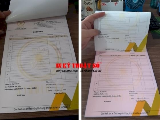 Đặt in phiếu thu 2 liên, 3 liên giá rẻ - in quyển phiếu thu công ty TPHCM