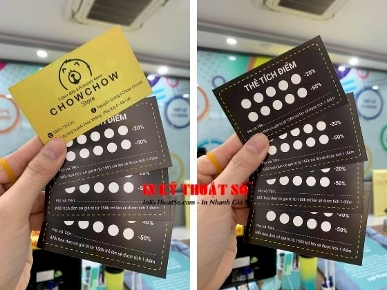 In thẻ tích điểm giá rẻ HCM - Thiết kế, làm thẻ tích điểm cho khách hàng, lấy ngay trong ngày