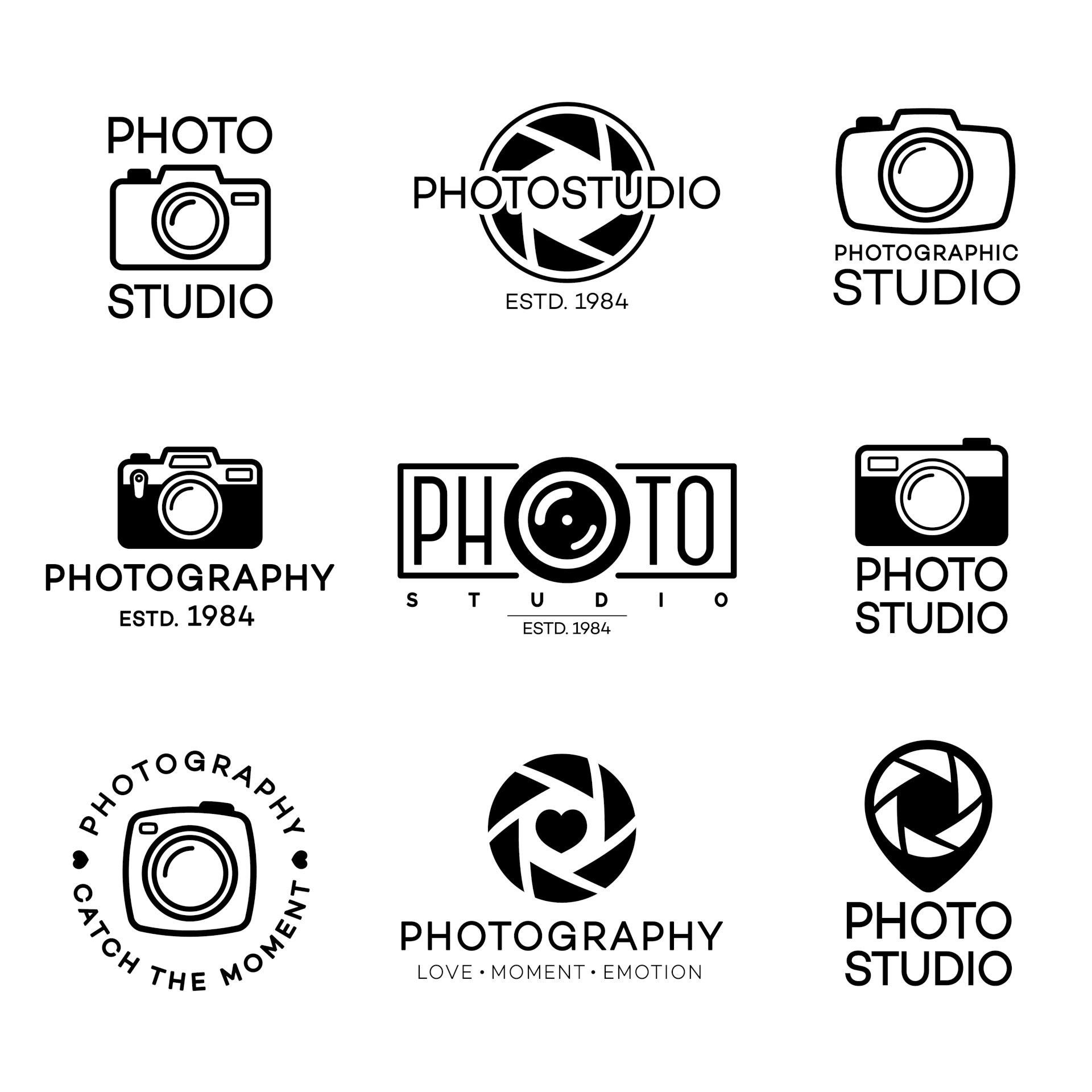 Tải 100+ mẫu logo camera đẹp tối giản file vector AI, EPS, JPEG, SVG
