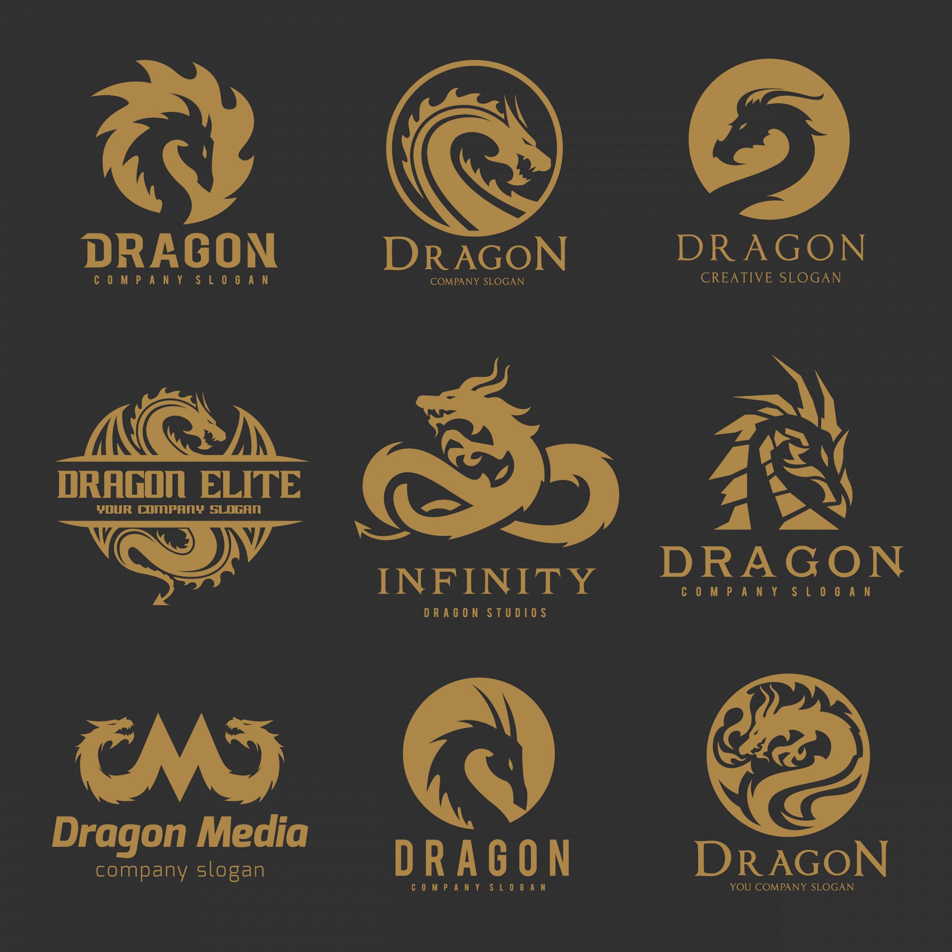 Tổng hợp hình ảnh logo rồng đẹp với nhiều mẫu thiết kế khác nhau