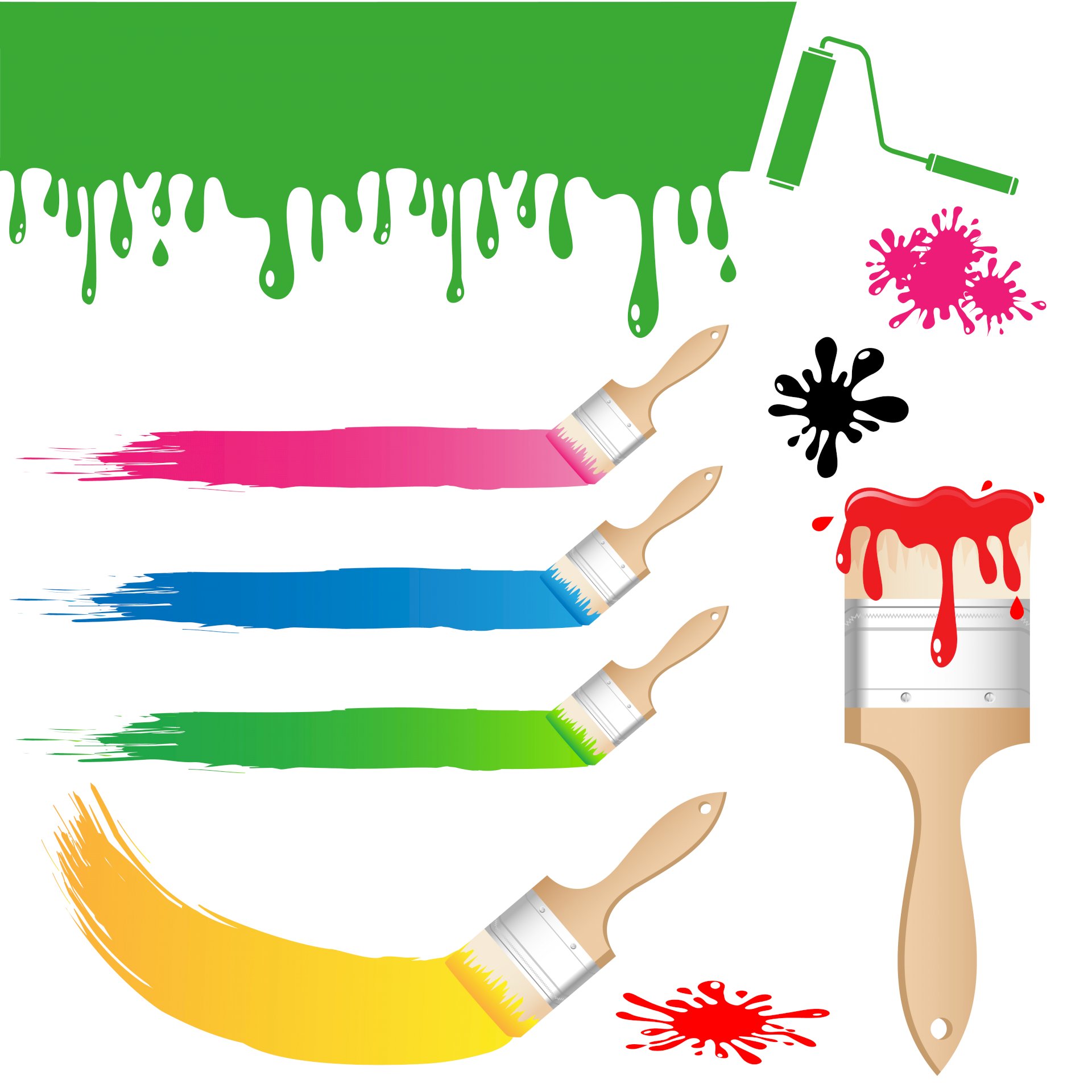 Download free vệt sơn vector trang trí nhiều màu đẹp mới nhất file SVG, AI, JPG, PDF, EPS, PNG