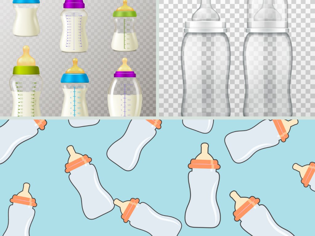 Tải mẫu bình sữa vector, file AI, EPS, SVG, PSD, PNG, JPG/JPEG miễn phí