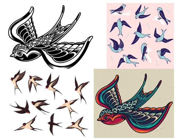 Tải chim yến vector đẹp file AI, EPS, SVG, PSD, PNG, JPG/JPEG miễn phí