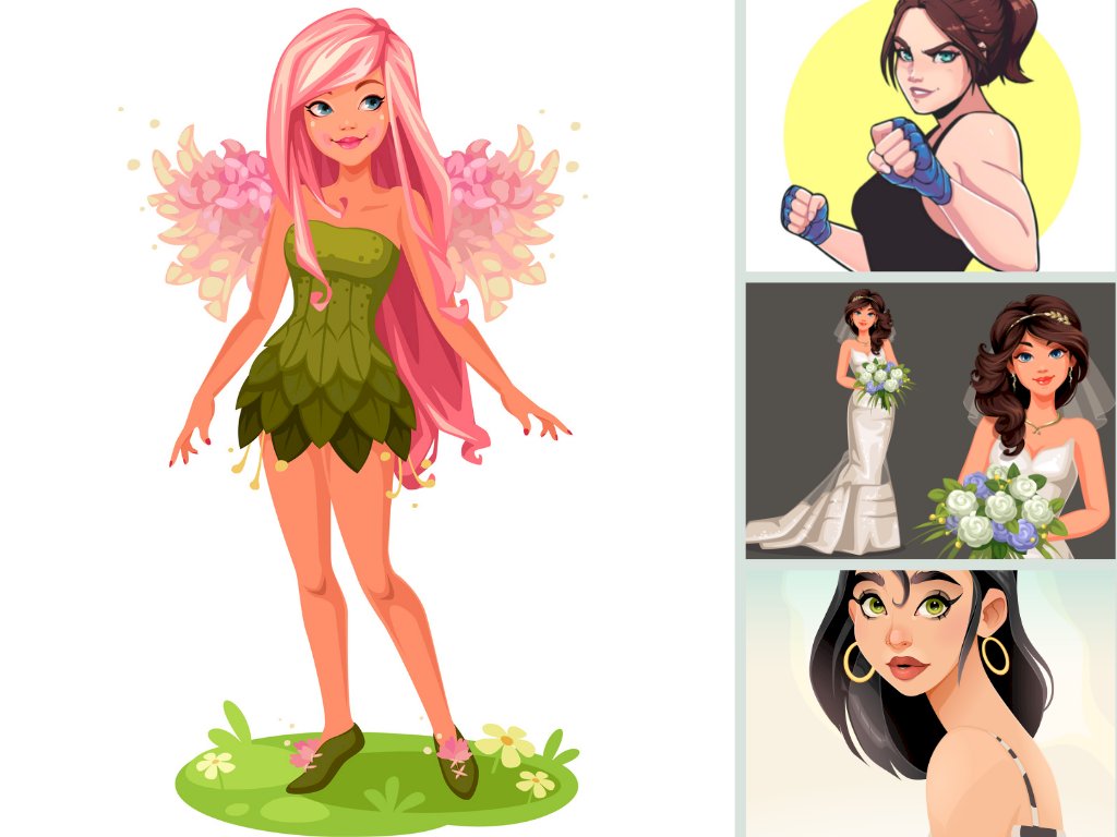 Tải mẫu cô gái vector, file AI, EPS, SVG, PSD, JPG/JPEG miễn phí