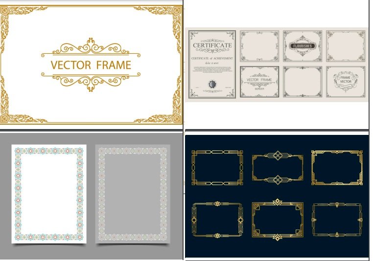 Tải khung giấy chứng nhận vector đẹp file AI, EPS, SVG, PNG miễn phí