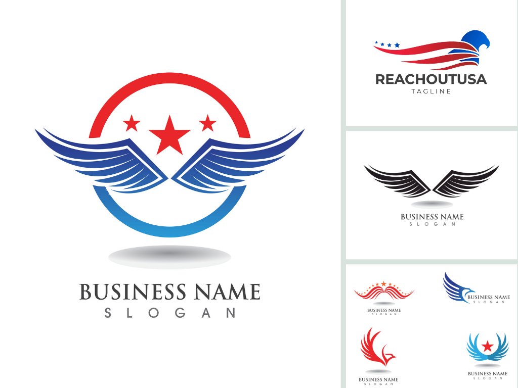 Tải mẫu logo cánh đại bàng file vector AI, EPS, JPG, SVG, PDF