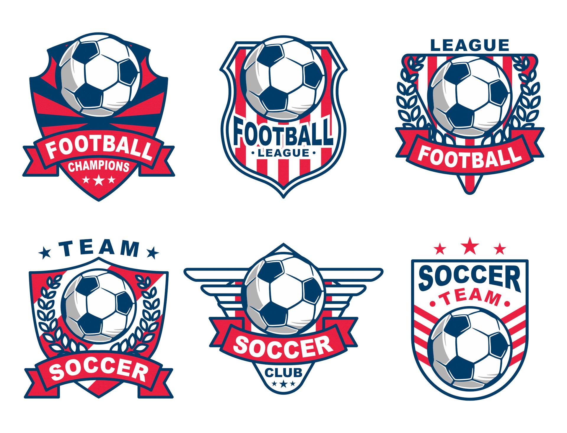 Thiết kế logo bóng đá vector đẹp chuẩn mực cho các đội bóng
