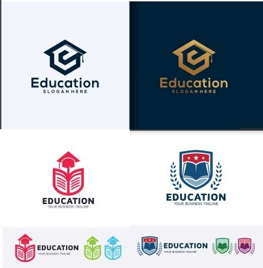 Mẫu thiết kế logo giáo dục vector chuyên nghiệp và độc đáo