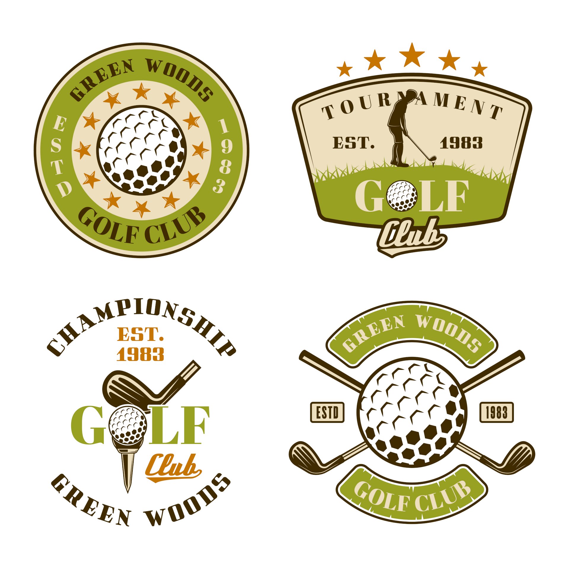 Tải mẫu logo golf file vector AI, EPS, JPEG, PNG