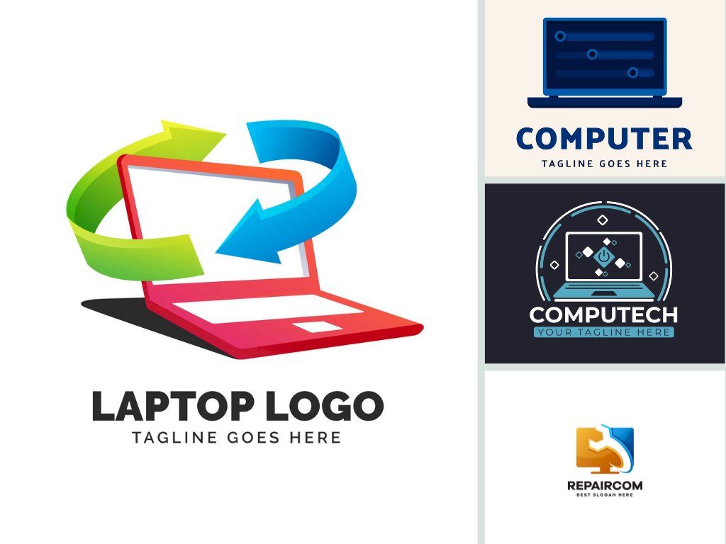 Tải mẫu logo máy tính đẹp file vector AI, EPS, JPG, SVG, PDF