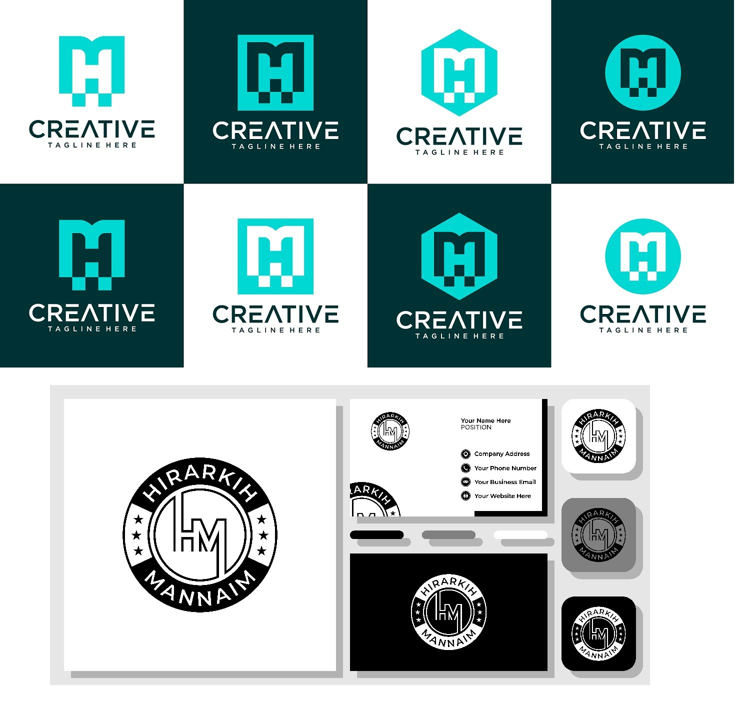 Tải logo MH Vector, AI, EPS, SVG, PNG, mẫu logo chữ MH đẹp, cách điệu miễn phí
