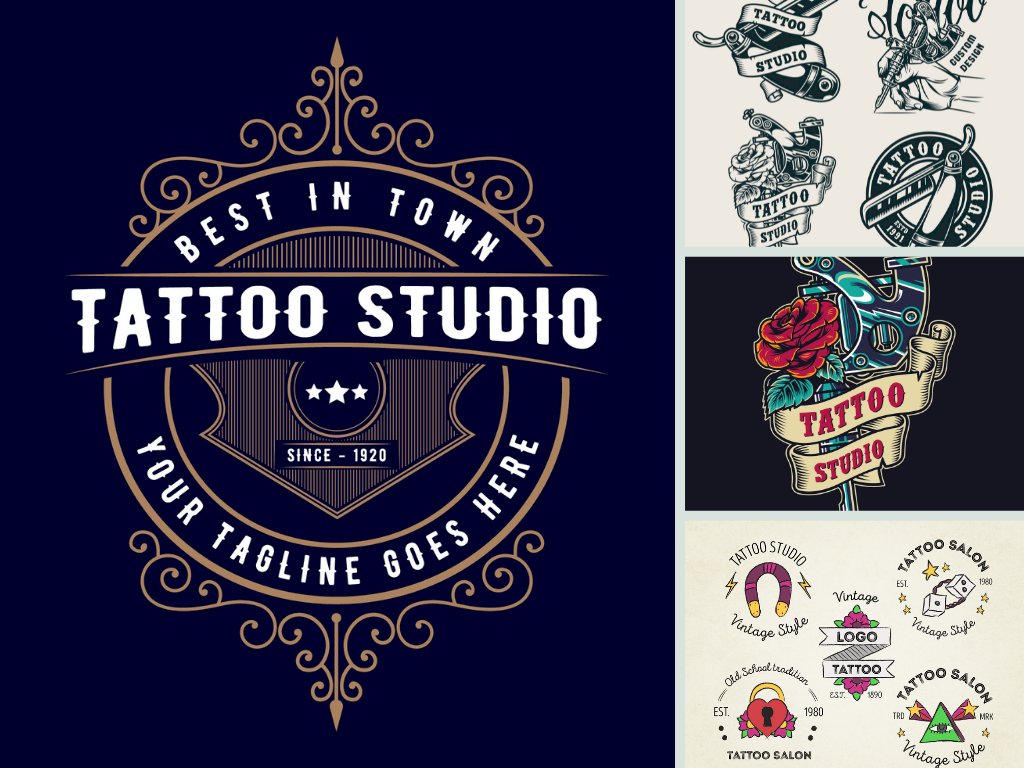 Tải mẫu logo tattoo đẹp file vector AI, EPS, JPEG, JPG, SVG