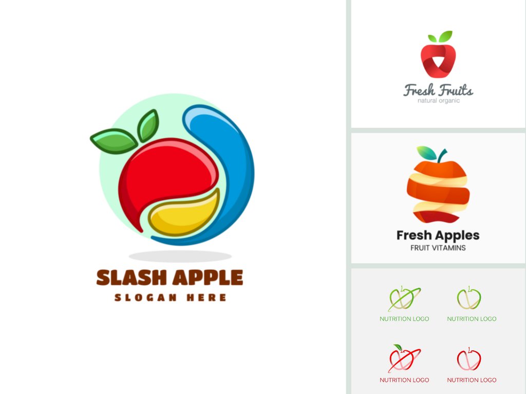 Tải mẫu logo trái táo file vector AI, EPS, JPG, JPEG, SVG, PDF