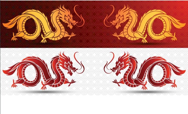 Tải rồng vector đẹp file CDR, AI, EPS, SVG, PNG miễn phí