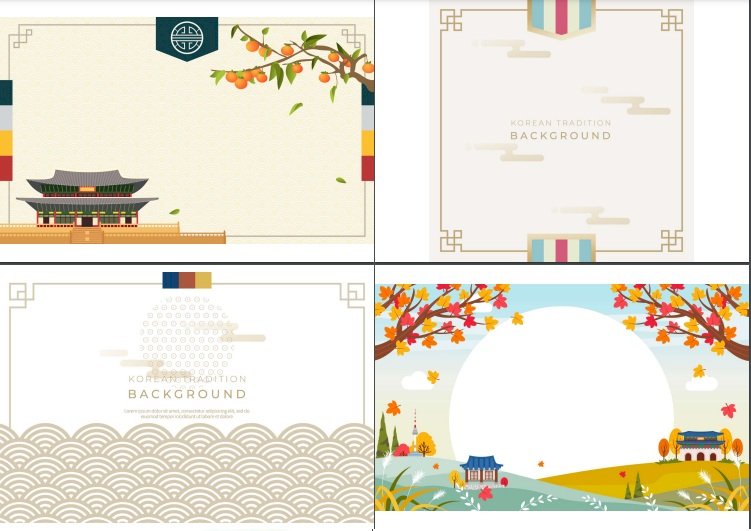 Background Hàn Quốc đẹp file PSD, vector hình ảnh chất lượng cao, kích thước lớn