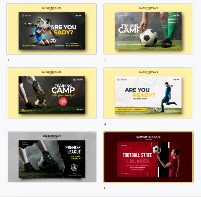 Tải mẫu banner bóng đá đẹp, chất, độc đáo file vector AI, EPS, PSD