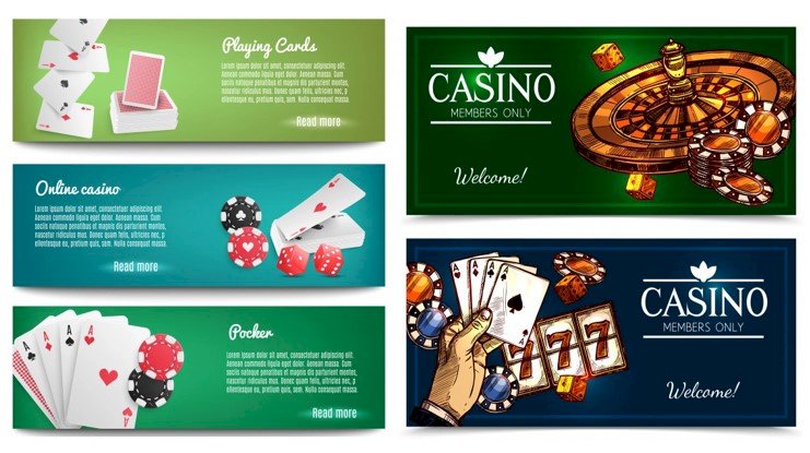 Mẫu banner game bài đẹp, chuyên nghiệp file vector AI, EPS, PSD