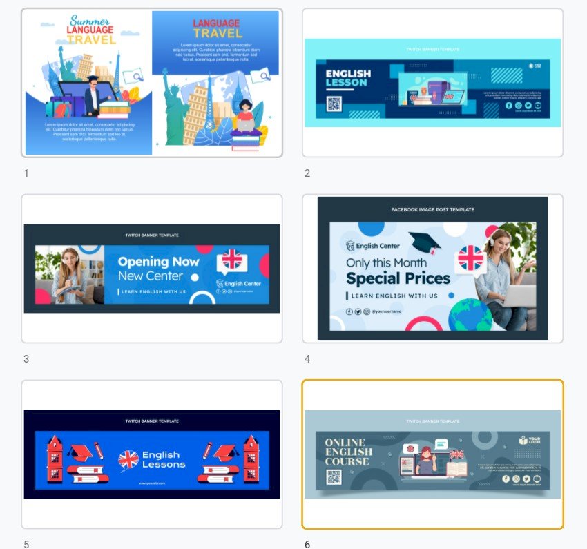 Tải mẫu banner học tiếng anh đẹp, chất, độc đáo file vector AI, EPS, PSD