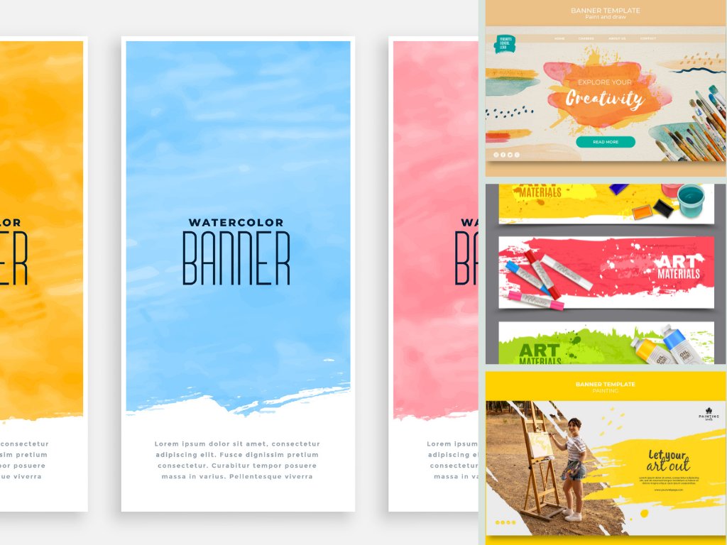 Mẫu banner sơn file vector AI, EPS, PSD