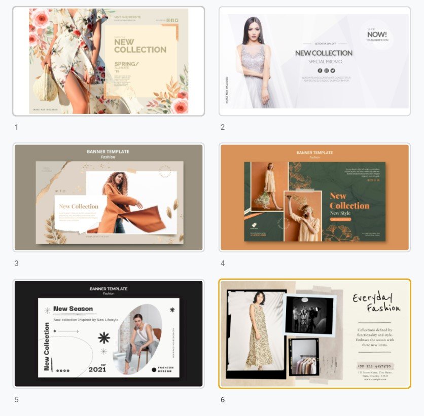 Tải mẫu banner thời trang đẹp, chất, độc đáo file vector AI, EPS, PSD