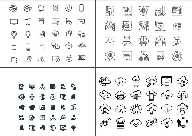 Mẫu icon công nghệ đẹp file Vectors, AI, EPS, PSD tải miễn phí
