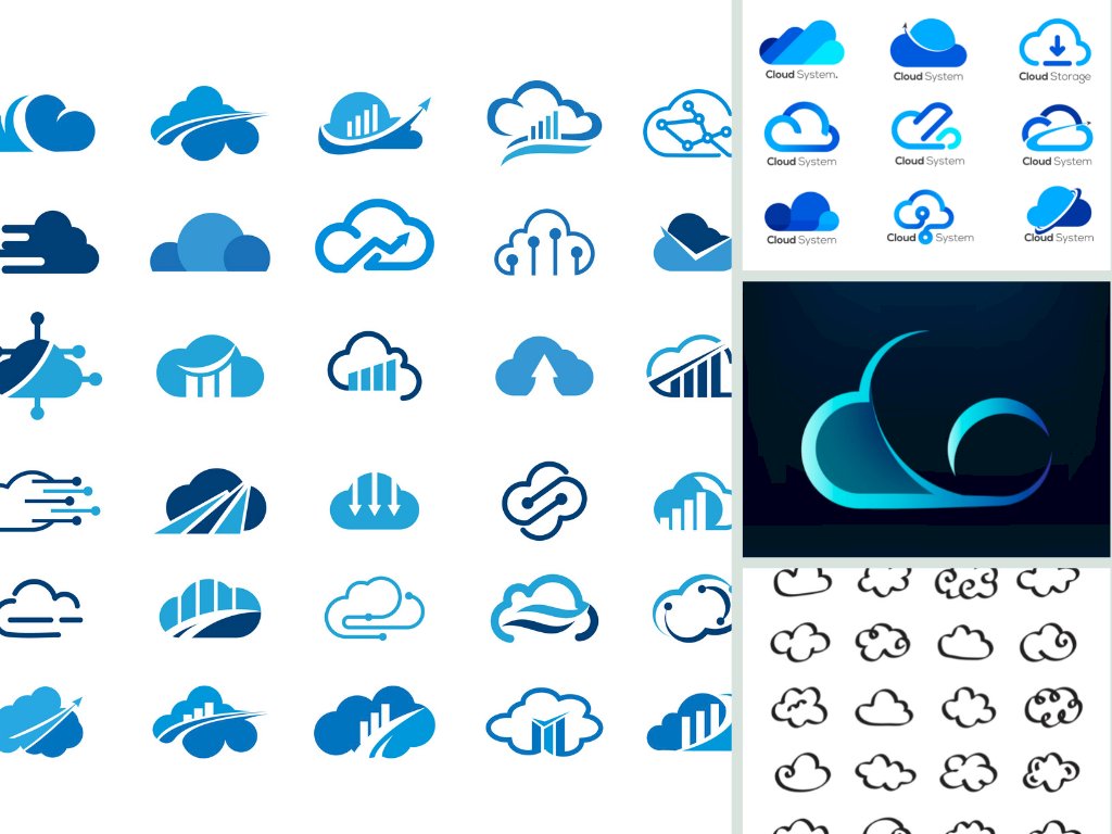 Mẫu icon đám mây file vector AI, EPS, PSD