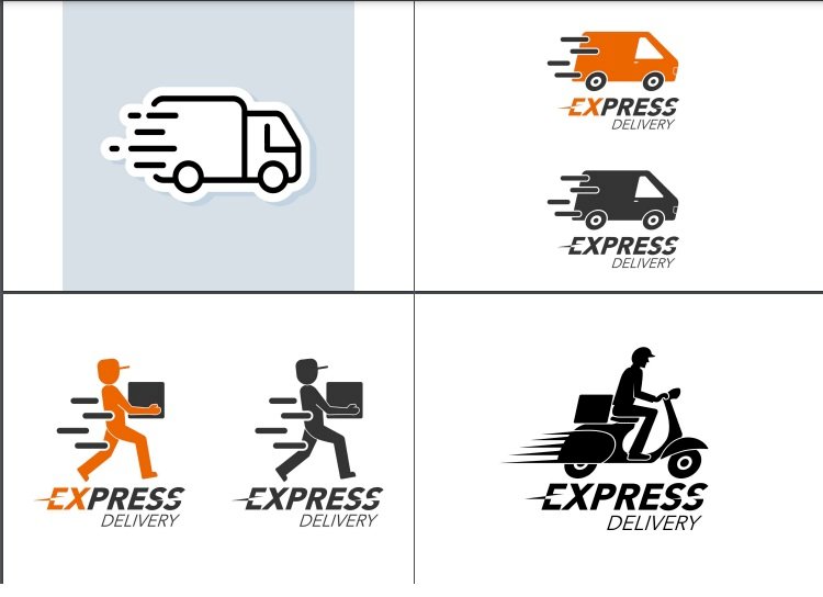 Mẫu icon giao hàng đẹp file Vectors, AI, EPS, PSD tải miễn phí