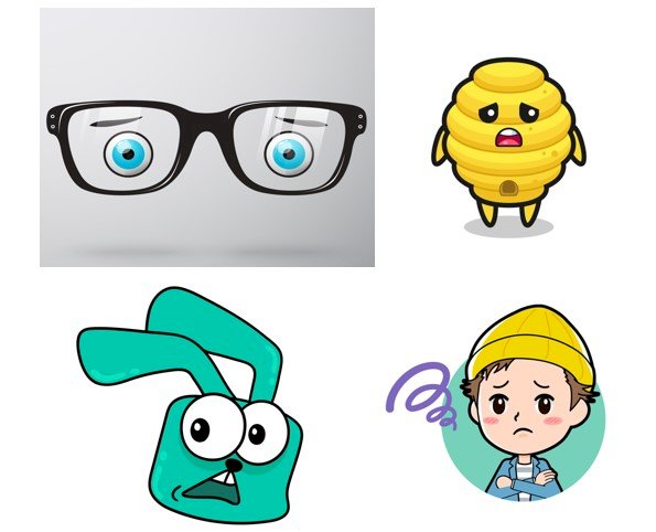 Mẫu icon lo lắng đẹp, dễ thương vector AI, EPS, PSD