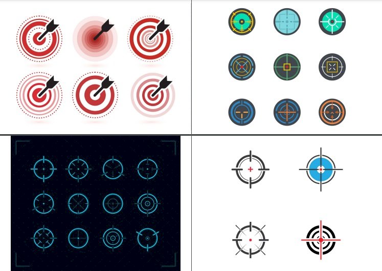 Mẫu mục tiêu icon đẹp file Vectors, AI, EPS, PSD tải miễn phí