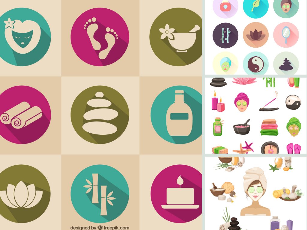 Mẫu icon Spa file vector AI, EPS, PSD