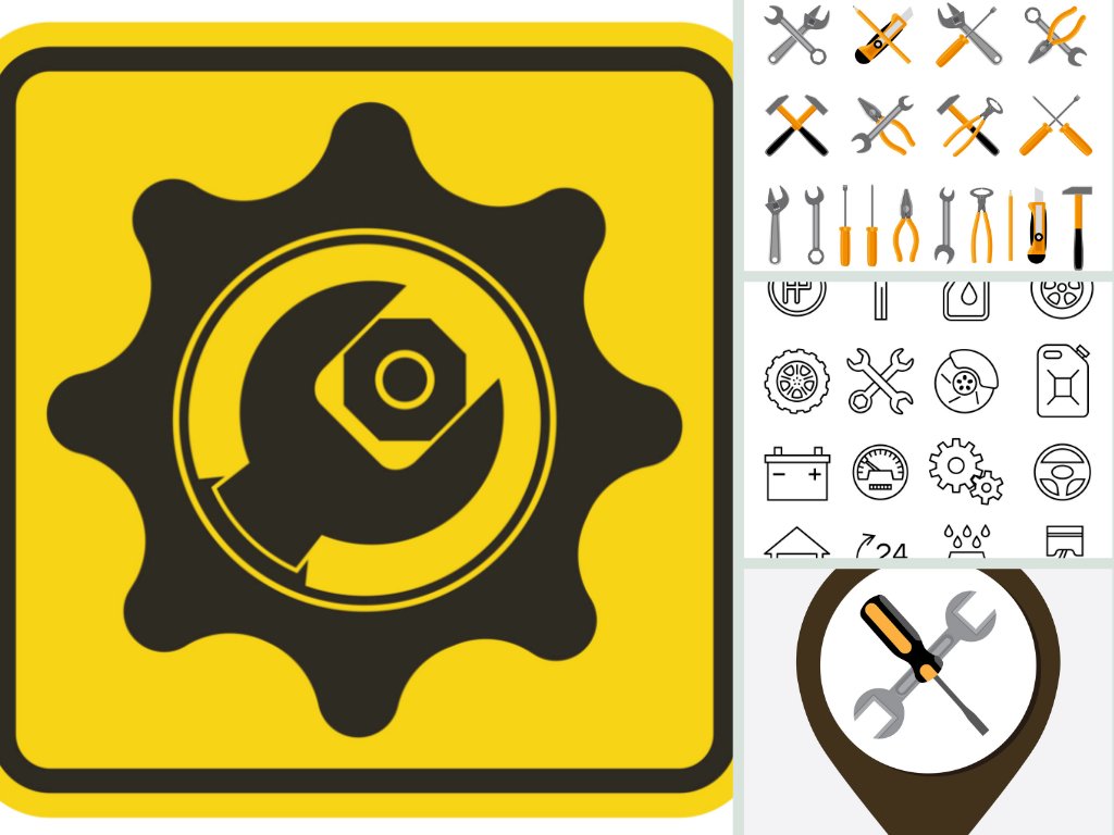 Mẫu icon sửa chữa file vector AI, EPS, PSD