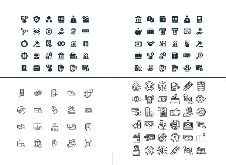 Mẫu icon thanh toán đẹp file Vectors, AI, EPS, PSD tải miễn phí