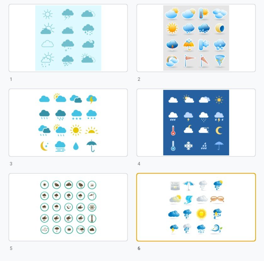 Tải icon thời tiết đẹp, chất, độc đáo file vector AI, EPS, PSD