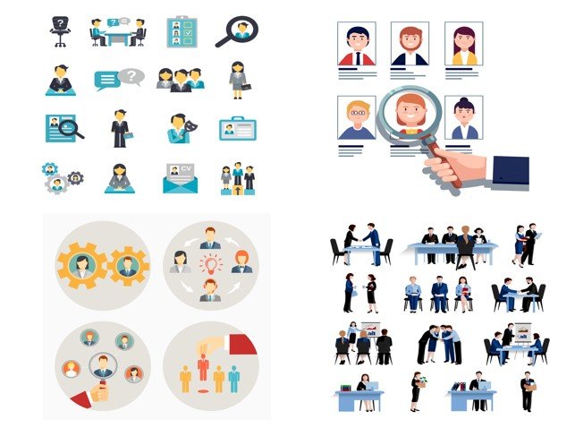 Mẫu icon tuyển dụng đẹp, độc đáo vector AI, EPS, PSD