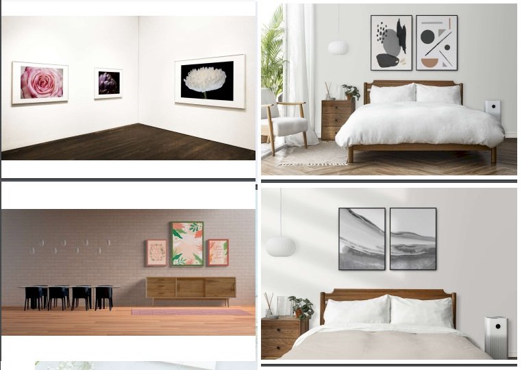 Mẫu mockup tranh treo tường đẹp sang trọng file Vectors, AI, EPS, PSD tải miễn phí