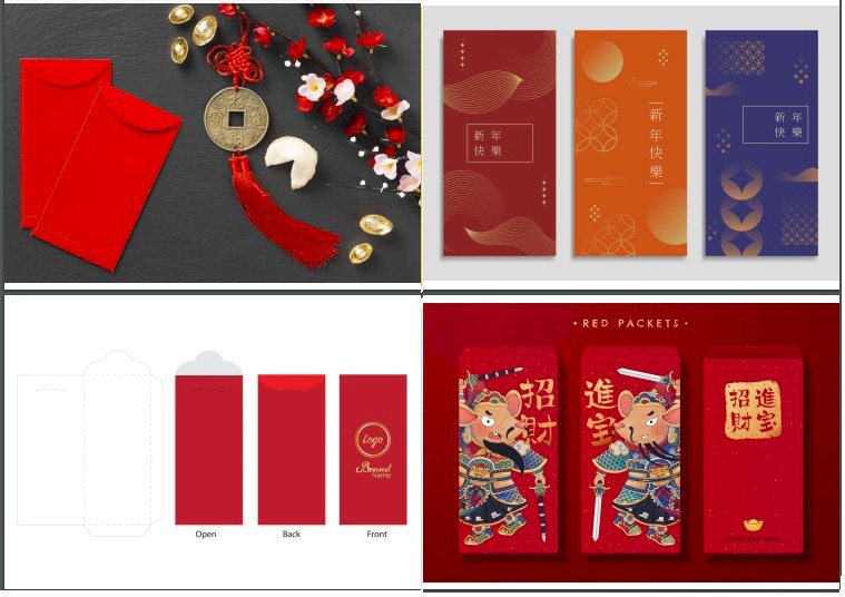 Mẫu mockup bao lì xì đẹp file Vectors, AI, EPS, PSD tải miễn phí