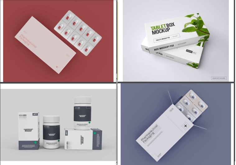 Mẫu mockup hộp thuốc đẹp file Vectors, AI, EPS, PSD tải miễn phí