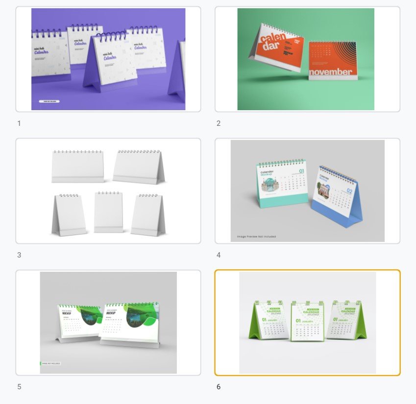 Tải mẫu mockup lịch để bàn đẹp, chất, sang trọng file vector AI, EPS, PSD