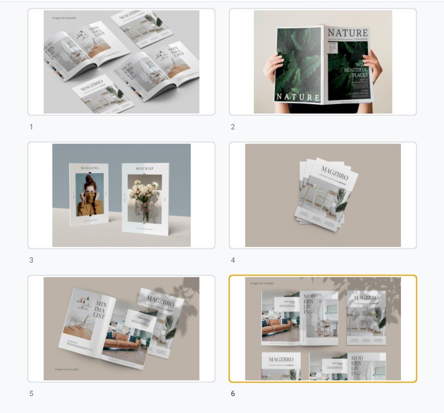 Tải mẫu mockup tạp chí đẹp, chất, sang trọng file vector AI, EPS, PSD