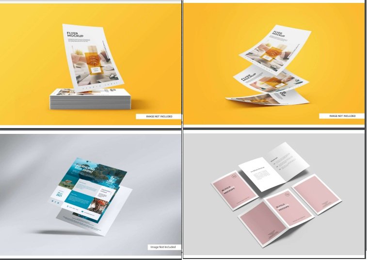Mẫu mockup tờ rơi đẹp file Vectors, AI, EPS, PSD tải miễn phí