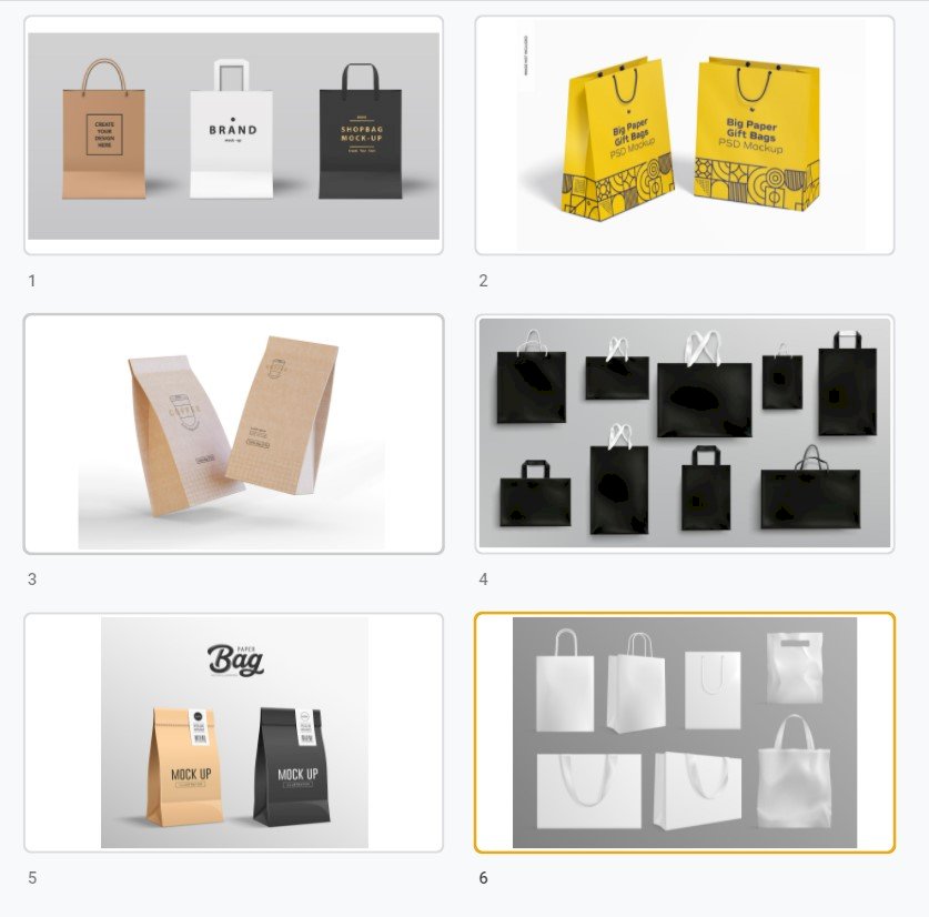 Tải mẫu mockup túi giấy đẹp, chất, sang trọng file vector AI, EPS, PSD