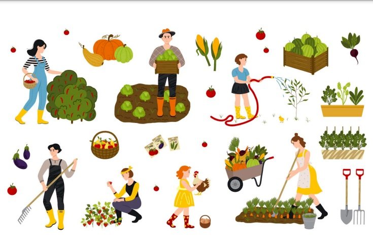 Tải nông dân vector đẹp file AI, EPS, SVG, PSD, PNG miễn phí