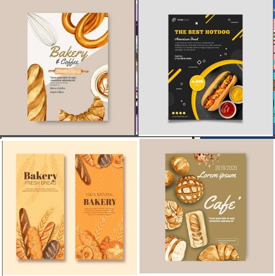 Mẫu poster bánh mì đẹp file Vectors, AI, EPS, PSD tải miễn phí