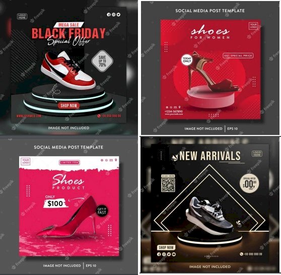 Mẫu poster giày đẹp file Vectors, AI, EPS, PSD tải miễn phí